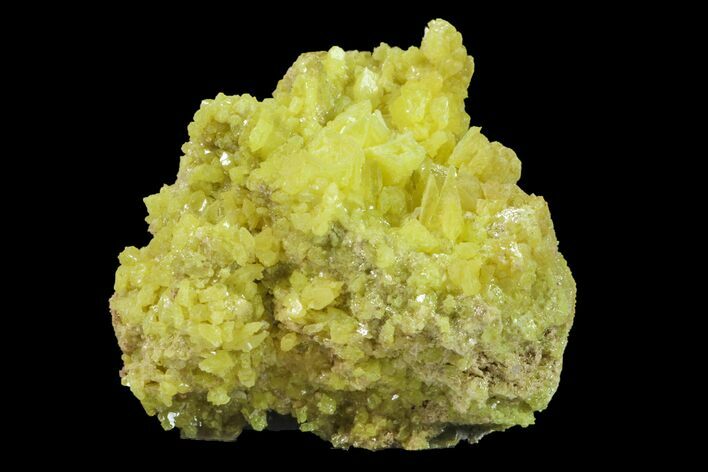 Yellow Sulfur Crystals on Matrix - Steamboat Springs, Nevada #154360